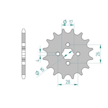 Kit chaine DID  ACIER HONDA MB 50 1980 à 1982