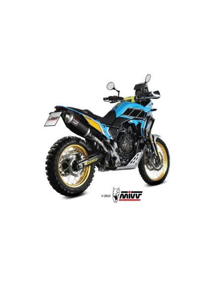 Silencieux MIVV Dakar Slip-On acier inoxydable noir - Yamaha Ténéré 700 19-22