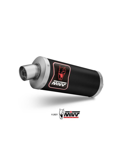 Silencieux MIVV Dakar Slip-On acier inoxydable noir - Yamaha Ténéré 700 19-22