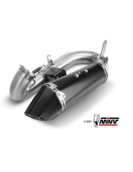 Silencieux MIVV Delta Race Slip-On acier inoxydable noir - Ducati Panigale V2 Silencieux MIVV Delta Race Slip-On acier inoxydable noir - Ducati Panigale V2