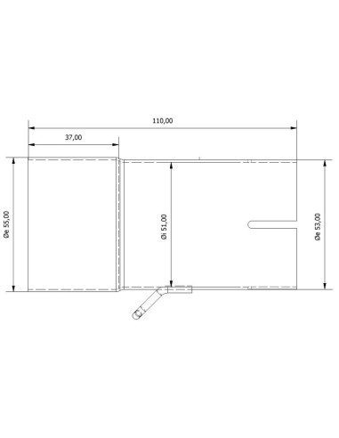 Tube de raccordement MIVV 55  51 mm