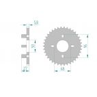 Kit chaine DID  ACIER HONDA ZB 50 AB22 1988 à 1988