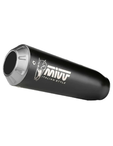 Silencieux MIVV universel X-M1 acier inoxydable noir - Côté droit Silencieux MIVV universel X-M1 acier inoxydable noir - Côté droit