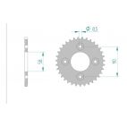 Kit chaine DID  ACIER HONDA ANF 125   3,4,5,6,7,8,9,A,B INNOVA 2003 à 2011