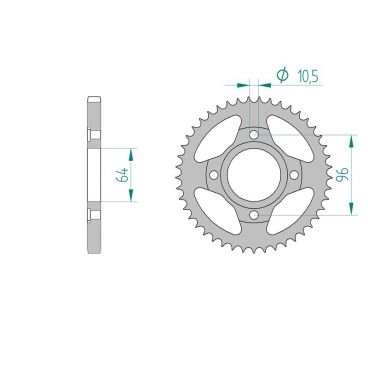 Kit chaine DID  ACIER HONDA CG 125 ES   4,5,6,7,8 2004 à 2008