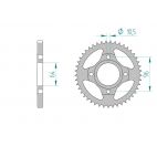 Kit chaine DID  ACIER HONDA CG 125 ES   4,5,6,7,8 2004 à 2008