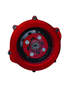 Carter d'embrayage STM rouge/transparent - KTM 250