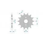 Kit chaine DID  ACIER HONDA NSR 125 F   J,K,L,M,N 1988 à 1992