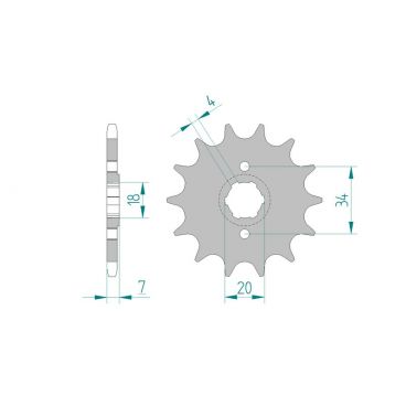 Kit chaine DID  ACIER HONDA NSR 125 R   F,G,H,J TC01 1985 à 1988