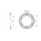 Kit chaine DID  ACIER HONDA XLR 125 R   V,W,X,Y,1 JD09/JD16A 1997 à 2001