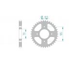 Kit chaine DID  ACIER HONDA CB 250   K3,K4,G5,K5 1973 à 1975