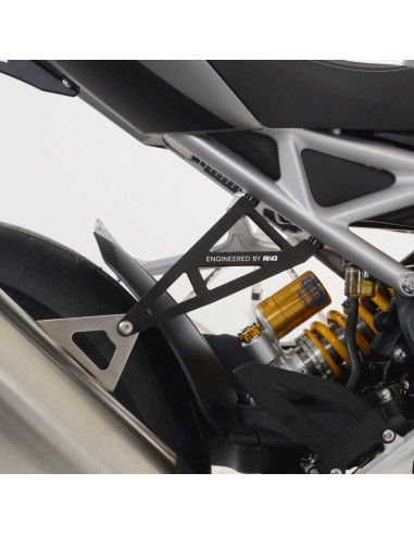 Kit suppression repose-pieds arrière & support d´échappement R&G RACING noir - Triumph Speed Triple RS/RR