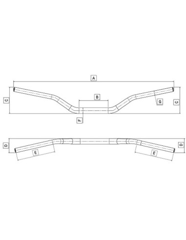 Guidon bas pliant DOMINO - Ducati Monster