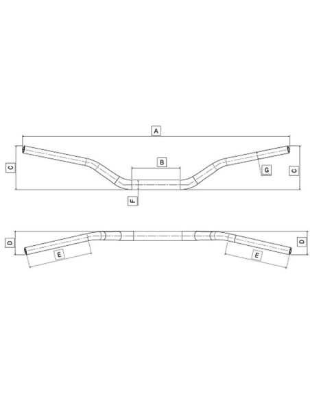 Guidon bas pliant DOMINO - Ducati Monster