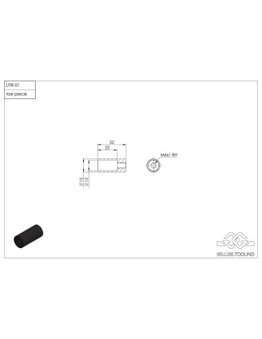 Bouchon de levier de frein GILLES TOOLING M6 - noir