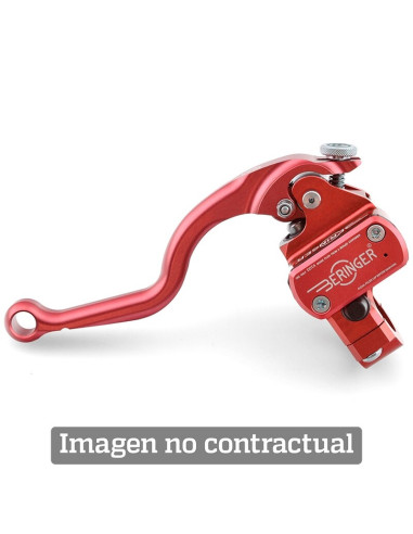 Clutch master cylinder with integrated reservoir. Lever type 4. RED color. (CRO124R)