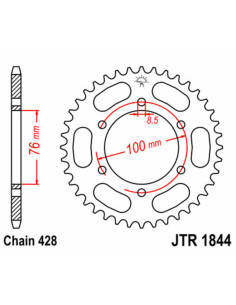 Couronne JT SPROCKETS acier standard 1844 - 428