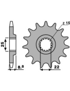 Pignon PBR acier standard 1248 - 520 2