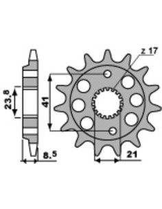 Pignon PBR acier standard 2071 - 520 2