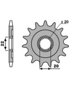 Pignon PBR acier standard 2103 - 520