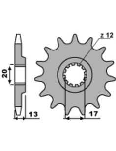 Pignon PBR acier standard 2123 - 520