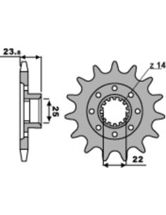 Pignon PBR acier standard 2253 - 525 2