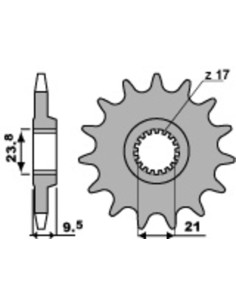 Pignon PBR acier standard 342 - 520 2