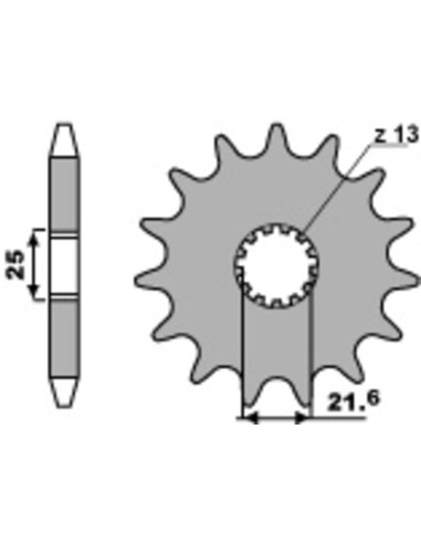 Pignon PBR acier standard 518 - 630