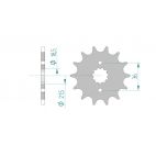 Kit chaine DID  ACIER HONDA NX 250   J,K,L,M,N,P MD21/MD25 1988 à 1993