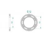 Kit chaine DID  ACIER HONDA XL 350 R   E,F,G,H ND03 1984 à 1987