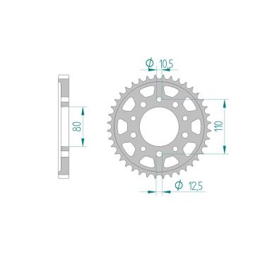Kit chaine DID  ACIER HONDA VF 400 F   D,E NC13 1983 à 1984