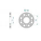 Kit chaine DID  ACIER HONDA CB 450 T 1982 à 1982