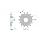 Kit chaine DID  ACIER HONDA CMX 450 C   H,J REBEL 1987 à 1988