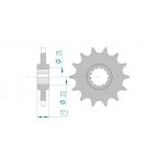 Kit chaine DID  ACIER HONDA CB 500 S   W,X,Y,1,2,3 PC26/PC27/PC32 1998 à 2003