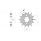 Kit chaine DID  ACIER HONDA CB 500 T 1975 à 1977