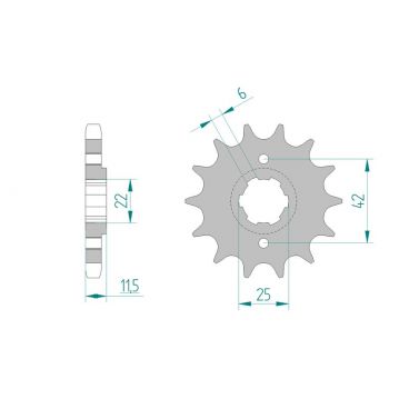 Kit chaine DID  ACIER HONDA FT 500   C PC07 1982 à 1984