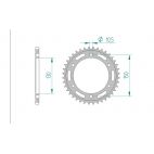 Kit chaine DID  ACIER HONDA NX 500 PD08, RD087, PD09A 1989 à 1999