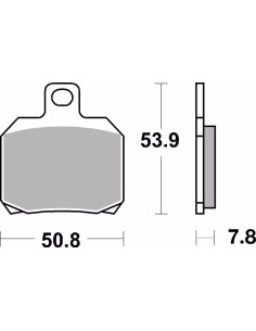 Plaquettes de frein BREMBO métal fritté - 07BB20SP 2