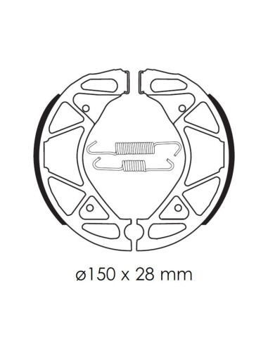 Mâchoires de frein TECNIUM Scooter organique - BA209
