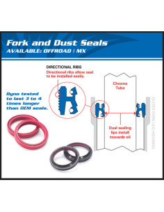 Joint spi de fourche et cache poussière ALL BALLS - 27x39x10.5 2