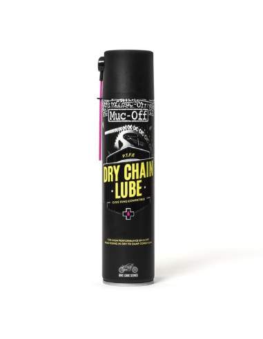 Lubrifiant chaîne MUC-OFF Dry PTFE Chain Lube - spray 400ml X12