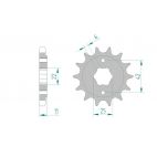 Kit chaine DID  ACIER HONDA CB 650 SC RC06/RC08 1982 à 1982