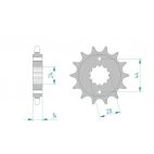 Kit chaine DID  ACIER HONDA VT 750 S   A,B,C SHADOW RS 2010 à 2012