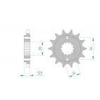 Kit chaine DID  ACIER HONDA XRV 750   P,R,S,T,V,W,X,Y AFRICA TWIN  RD07 1993 à 2000