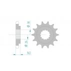 Kit chaine DID  ACIER HONDA CBX 1000   B,C PRO LINK  SC06 1981 à 1982