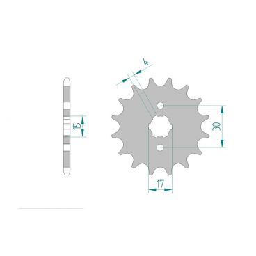 Kit chaine DID  ALU HONDA CR 50   D AE02 1983 à 1983