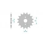 Kit chaine DID  ALU HONDA CRF 70   4,5,6,7,8,9,A,B,C,D 2004 à 2013