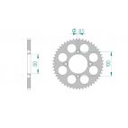 Kit chaine DID  ALU HONDA XR 70 R 1998 à 1999