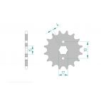 Kit chaine DID  ALU HONDA CR 80 R   D SW 1983 à 1983