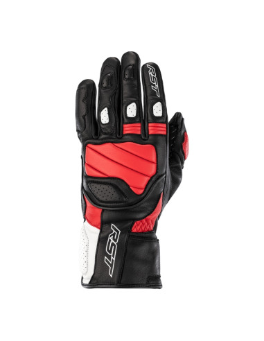 Gants RST Turbine cuir noir/rouge/blanc taille M